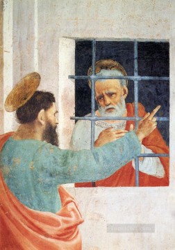  Christian Canvas - St Peter Visited In Jail By St Paul Christian Filippino Lippi